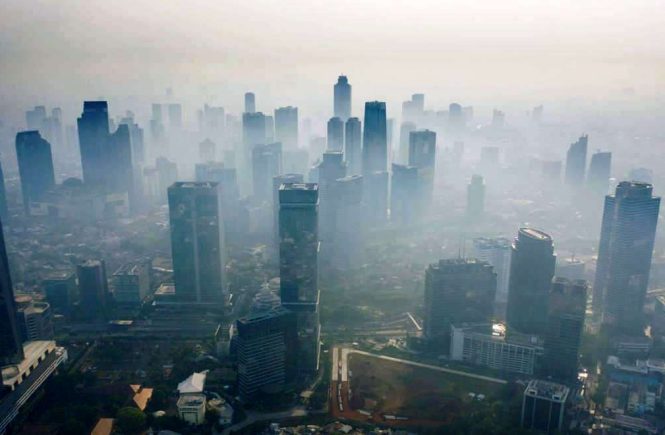 Ilustrasi polusi udara Jakarta yang tecemar I Forestdigest.com