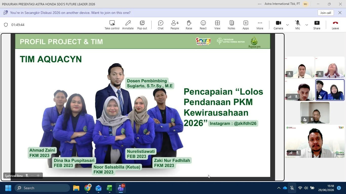 Astra Motor Kalimantan Timur 2 selaku Main Dealer sepeda motor Honda dan bagian dari PT Astra Internasional Tbk dukung perwakilan mahasiswa Universitas Widya Gama Mahakam Samarinda yang melaju ke tahap Nasional dalam program Astra Hinda SDGs Future Leaders 2026 I IST