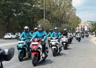 Memperingati Hari Pelanggan Nasional, jajaran Management Astra Motor Kalimantan Timur 2 bersama 30 pengguna sepeda motor Honda dalam rangkaian rolling city yang telah dilaksanakan pada Sabtu (5/9) akhir pekan kemarin I ISTIMEWA
