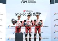 Pebalap binaan Astra Honda, Resky Yusuf Hermawan (kiri) meraih podium kedua pada Race 2 Idemitsu Moto4 Asia Cup (IM4AC) 2026 di Mandalika, Minggu (11/10) I ISTIMEWA